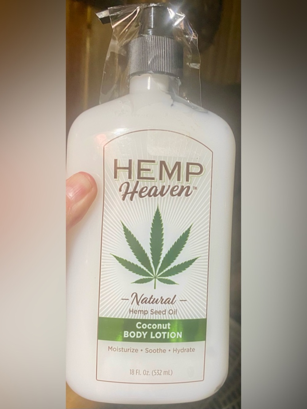 Hemp Heaven Natural Hemp Seed Oil Coconut Body Lotion w/Pump 18 Fl. Oz.